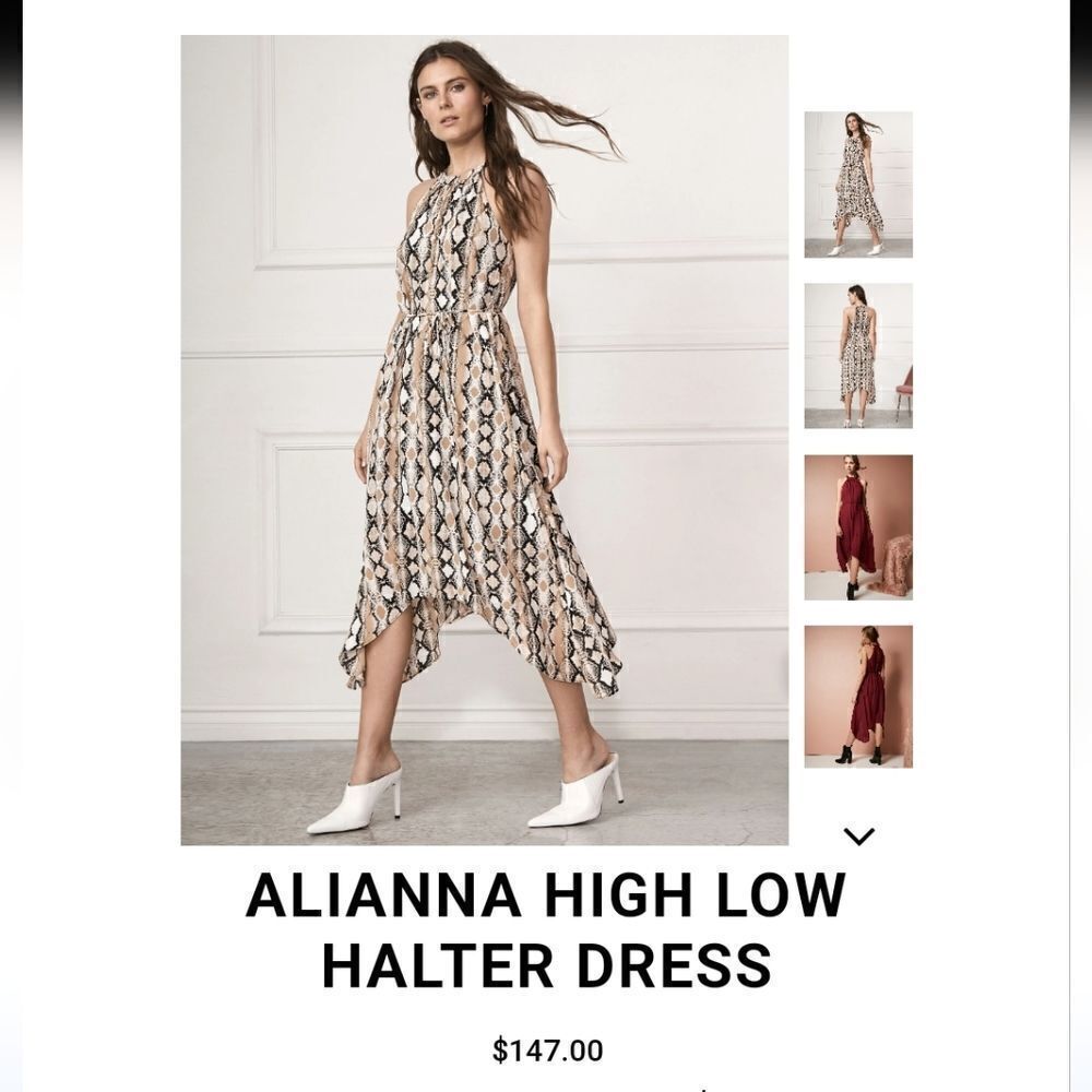 Three eighty two ALIANNA HIGH LOW HALTER DRESS NWT Medium